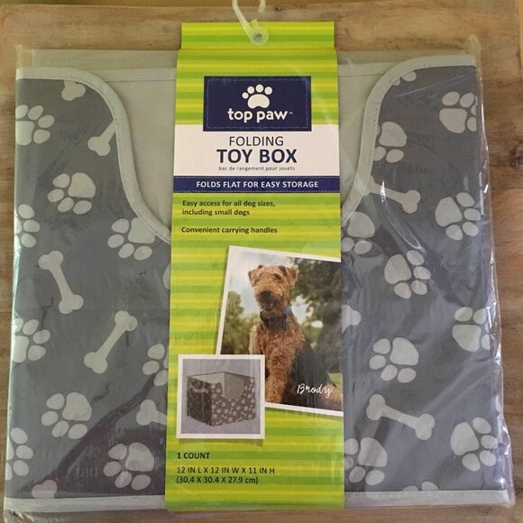Toy Box for Dogs and Cats, 12 x 12", Portable Collapsible Lightweight - Picture 2 of 3